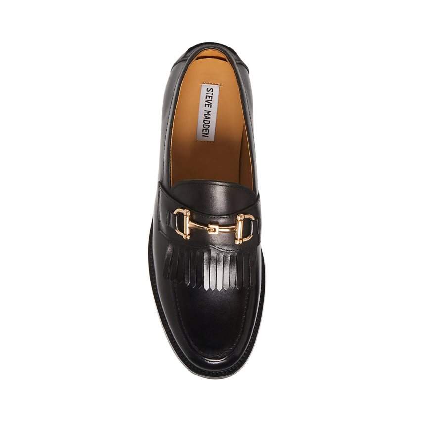 Loafers Steve Madden Bronson Cuero Hombre Negras | ES QB2S61